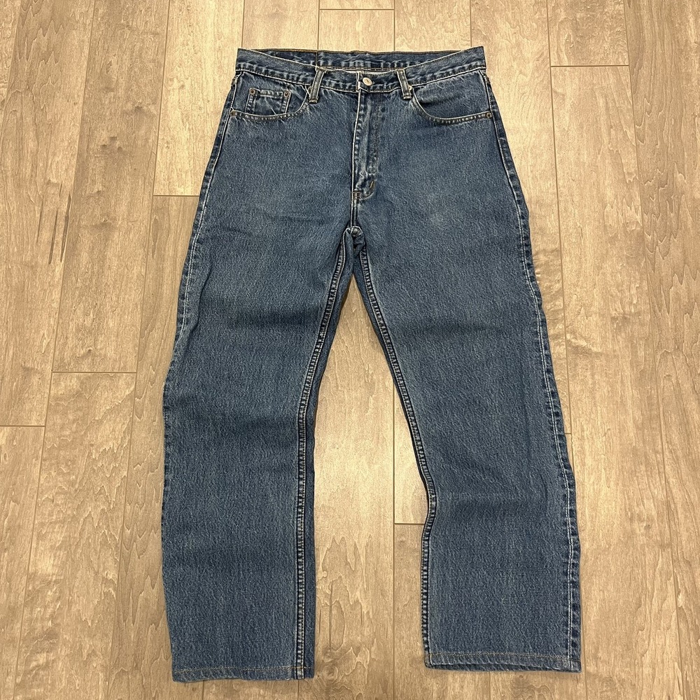 VTG Levis 505 Jeans Mens 32x34 (Like 32x28) Blue Denim Straight Leg Made In USA